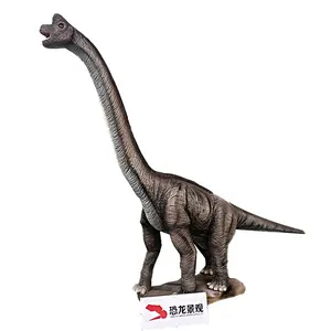 5M Brachiosaurus Theme Park Cuello largo Alto Realista Alive Animatronic Brachiosaurus Modelo de dinosaurio 3D
