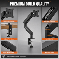 OEM Réglable 2-9kg 360° °   Bras de moniteur rotatif simple avec pince en C pour postes de travail