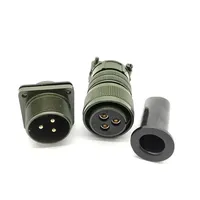 Connecteur circulaire industriel Mil Spec 5015, mâle vers femelle, prise droite, embout carré, 3 broches, MS3102A20-19P MS3106A20-19S