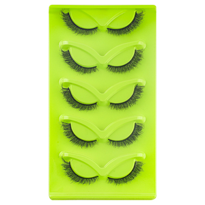 <span class=keywords><strong>Faux</strong></span> <span class=keywords><strong>cils</strong></span> en bande effet œil de chat ailé légers et vaporeux, en <span class=keywords><strong>faux</strong></span> vison, vert vif, en plateau papillon, naturels et volumineux - Product Image 4