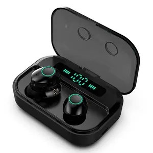 M7 Earbud TWS Bluetooth 5.0, Headphone TWS In-Ear dengan Mikrofon, Tampilan LED Kualitas Suara HiFi Logo Kustom TWS