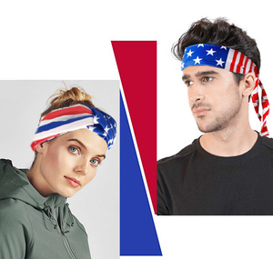 <span class=keywords><strong>Bandeau</strong></span> de <span class=keywords><strong>sport</strong></span> élastique pour <span class=keywords><strong>homme</strong></span>, motif drapeau américain, pour la fête de l'Indépendance, large, absorbant la transpiration, accessoire de mode - Product Image 2