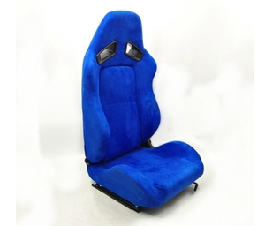 YLD Sedili da Corsa Universali in Camoscio Rosso e Blu, Personalizzabili, per Auto Modificate - Product Image 4