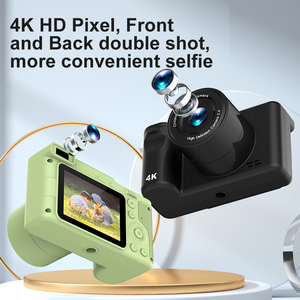Dernière caméra numérique vidéo 4K pour enfants avec zoom 8X <span class=keywords><strong>Smile</strong></span> Autofocus Reconnaissance faciale Capteur d'imagerie CCD Vlogging avant et arrière - Product Image 6