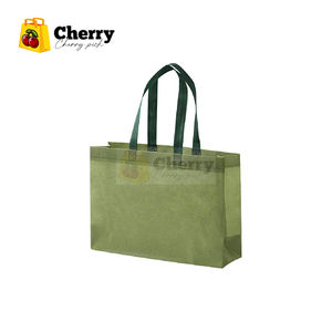 35*25*10cm 40*30*10cm 45*35*12cm bolsas de compras baratas no tejidas color verde Matcha 111 - Product Image 1