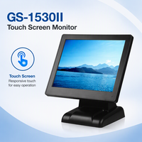Moniteur tactile HD 15 pouces anti-poussière et étanche, résolution 1024*768, idéal pour les supermarchés – Vente directe usine