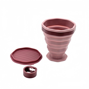 Vaso de Viaje de Silicona Plegable y Reutilizable de 220 ml, con Tapa, Apto para Lavavajillas, Personalizado, para Café o Agua, Venta al Por Mayor - Product Image 4