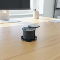 Schnellladende Steckdosenleiste Runde Universelle Standard PD20W Einbau-Steckdose mit Kabelloser Ladefunktion Oben