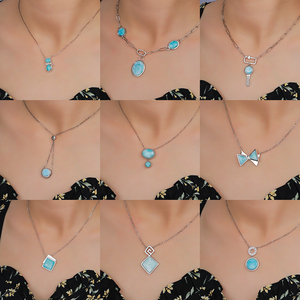 Collares de Larimar Natural XYOP, Joyería Fina de Plata 925 de Fábrica Mayorista - Product Image 3