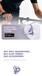 S19 エラスティックオープンイヤークリップ<span class=keywords><strong>Bluetooth</strong></span>イヤホン 360 °   空間オーディオノイズキャンセリング機能付きエア伝導ワイヤレスヘッドセット（オフィス、ハイキング用） - Product Image 5