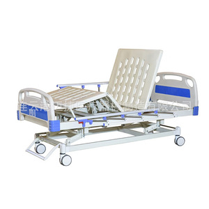 Lit médical Maijie en acier inoxydable pour soins à domicile, pour personnes âgées, avec dossier réglable et roulettes - Product Image 1