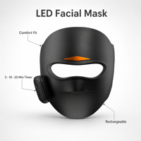 Masque facial en silicone à lumière rouge LED, double usage maison/salon/SPA, appareil de soin du visage avec bandeau réglable