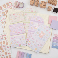Carte de vœux pliante en trois volets en carton, motif dessin animé, style fille mignonne, pour étudiant, carte postale DIY pour nail art