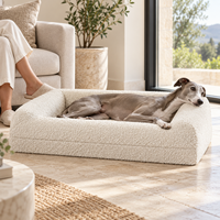 Lit orthopédique de luxe personnalisé pour chiens et chats, mousse à mémoire de forme, housse amovible, lavage mécanique, fond antidérapant, doux