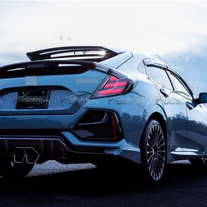 For Honda Civic FC1 10TH Gen FK7 Type R Si Rear Bumper Lip with Carbon Winglet <b>Splitters</b> Diffuser Lip Spoiler Auto Tuning - Product Image 4