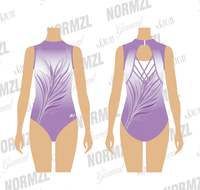 Justaucorps de Compétition pour Académie de Danse, Gymnastique, Brillant avec Strass, Vêtements de Gymnastique pour Femmes, Sans Manches