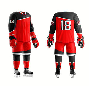 Uniforme de Hockey sobre Hielo de Poliéster 100% de Alta Calidad y Bajo Precio, con Logotipo Personalizado, Transpirable y Cómodo - Product Image 3