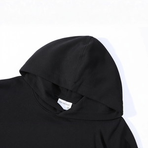 Sudadera con Capucha de Forro Polar Silver Fox, Unisex, Gruesa, Antipilling, para Ocio, Talla M, con Etiqueta Personalizada, Negra Sólida, Oversize - Product Image 2
