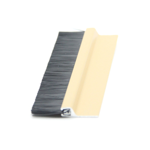 Cream HYFT Type Aluminum Alloy Base Garage Door Bottom <strong>Seal</strong> <strong>Brush</strong> <strong>Strip</strong> - Product Image 1