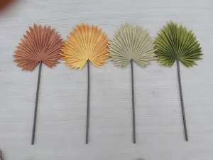 Feuille de simulation de feuille de PU feuilles de palmier artificielles pour la décoration de fête de mariage à la maison