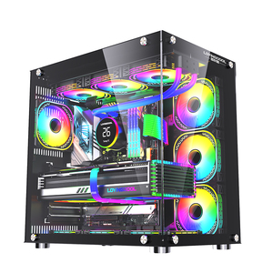 Lovingcool New Product ATX MATX <strong>ITX</strong> Black Gaming PC <strong>Case</strong> Full Tower Tempered Glass <strong>Computer</strong> Games <strong>Cases</strong> &amp; Towers with RGB Fan - Product Image 1