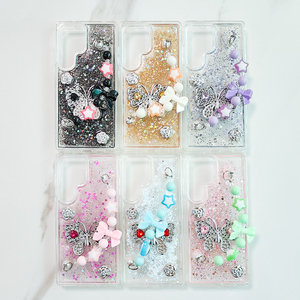 Custodia Protettiva in TPU Trasparente con Glitter Epossidico per <span class=keywords><strong>iPhone</strong></span> 16 <span class=keywords><strong>Pro</strong></span> <span class=keywords><strong>Max</strong></span>, con Strass 3D, Farfalla, Fiocco <span class=keywords><strong>Viola</strong></span>, Stella e Catena da Polso con Perline - Product Image 2