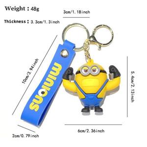<span class=keywords><strong>Porte</strong></span>-clés en silicone de haute qualité, nouveau modèle, dessin animé, poupée Minion <span class=keywords><strong>Papa</strong></span>, mousqueton 3D, pendentif de sac, cadeau promotionnel - Product Image 6