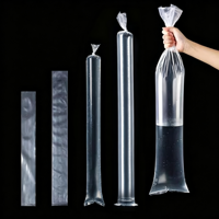 Sacs en plastique thermoscellables de qualité alimentaire LDPE pour l'emballage des glaçons avec impression sérigraphique et poignée en patch pour commandes personnalisées