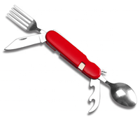 Ensemble de couverts de Camping, couteau pliant multifonction, cuillère fourchette voyage Camping, ustensiles de Camping