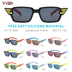 Silica <strong>Gel</strong> Children's Girls Boys Black Kids Square Bendable Sports Sunglasses Sun Glasses - Product Image 2