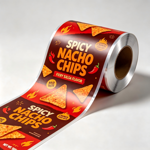 Rollo de Película Laminada Impresa con Logotipo Personalizado al por Mayor de Fábrica, Rollo de Película para Envasado de Alimentos, para Papas Fritas - Product Image 2