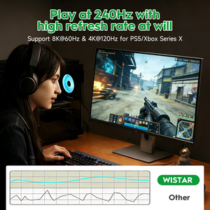 <span class=keywords><strong>Cable</strong></span> <span class=keywords><strong>HDMI</strong></span> WISTAR Fabricado en China, Compatible con Video HD 8K <span class=keywords><strong>a</strong></span> 60Hz, <span class=keywords><strong>Cable</strong></span> <span class=keywords><strong>HDMI</strong></span> 8K de PVC Chapado en Oro - Product Image 3