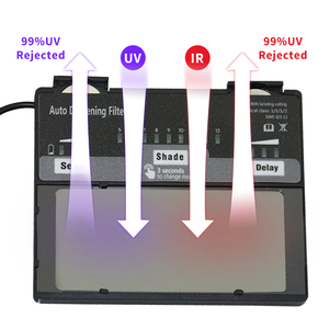 หน้ากากเชื่อมไฟฟ้า True Color พร้อมแบตเตอรี่พลังงานแสงอาทิตย์ ปรับแสงอัตโนมัติ สำหรับเชื่อม TIG MIG MMA MAG KR KC รุ่นใหม่ ปุ่มควบคุมอัจฉริยะ - Product Image 6