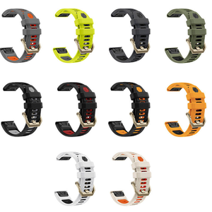 Bracelet en silicone Win-Win de haute qualité, aspect bicolore, accessoires résistants à l'<span class=keywords><strong>eau</strong></span> pour montre intelligente Garmin Fenix 7 - Product Image 5