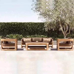 Modern Solid Teak Wooden Set High End Teak Wood Patio Hotel Furniture Backyard Outdoor Teak Garden Set With <b>Cushions</b> - Product Image 4