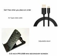 Écran secondaire IPS TYPE-C de 3,5 pouces, surveillance du processeur, du GPU, de la RAM, du disque dur, affichage USB, compatible AIDA64 pour boîtier Mini ITX, compatible Raspberry