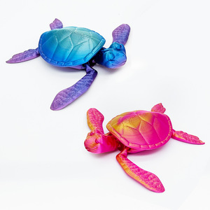 Souvenirs d'aquarium d'animaux marins, modèle d'impression 3D personnalisé, dinosaure à articulations mobiles, tortue de mer, jouet, décorations de bureau - Product Image 4