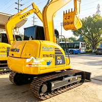 Excavator Crawler Bekas Komatsu PC70 7T dengan Mesin dan Sistem Hidrolik yang Handal, Ideal untuk Pekerjaan Penggalian dan Pemindahan Tanah