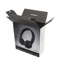 Boîte d'emballage de casque sans fil avec logo personnalisé Design de mode pour les produits électroniques gaufrage impression par stratification mate