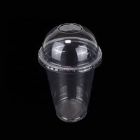Gobelets en plastique transparent PLA de 16 oz, gobelets en plastique biodégradable pour pudding, gobelets en plastique jetables PLA avec couvercles