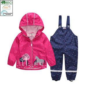 Combinaison imperméable pour enfants, salopette imperméable pour bébé, pantalon pour tout-petit, combinaison pour fille, veste et pantalon pour garçon, ensemble de vêtements de pluie pour enfants - Product Image 1