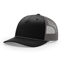 Gorra deportiva de fábrica OEM del fabricante, gorra Snapback en blanco, gorra de camionero con cuerda de malla de 5 paneles y ala curva personalizada