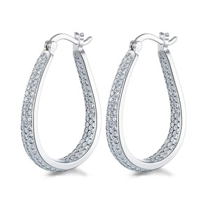 Orecchini a Cerchio Grandi da Donna, Orecchini a Cerchio a Cerchio Largo, Gioielli alla Moda per Feste e Uso Quotidiano - Product Image 3