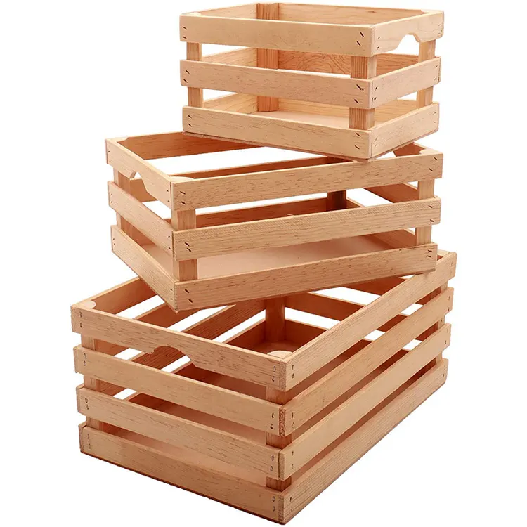 공장 사용자 정의 핫 세일 선물 맞춤형 홈 장식 소박한 나무 상자 팔레트 대형 나무 상자 나무 상자