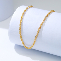 Collier en or véritable Au750, or véritable, chaîne en or massif 18 carats, bijoux à la mode
