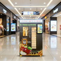 Nouvelle machine distributrice de jus d'orange fraîchement pressé en promotion, machine distributrice de boissons aux fruits congelés pour centres de jeux, hôtels et centres commerciaux