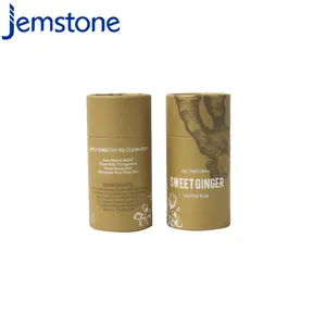 Biologisch Afbreekbaar Custom Ronde Verpakking Cosmetische Creme Papier Zeep Kraft Cream Pot Kartonnen Buis Met Deksel