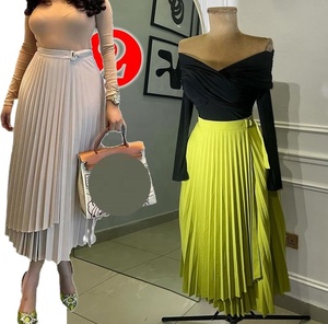 <span class=keywords><strong>Jupe</strong></span> <span class=keywords><strong>mi</strong></span>-<span class=keywords><strong>longue</strong></span> plissée taille haute pour femme, nouvelle collection été, 5 couleurs, style <span class=keywords><strong>tutu</strong></span> - Product Image 1