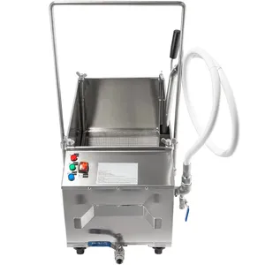 Filtre pour friteuse mobile commerciale 40 L Capacité 80 LBS/10.56 Gal Système de filtration d'huile Machine à filtre à huile pour restaurant