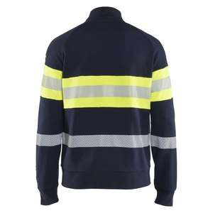 BLAKLADER - 346217628933XXL Sweat-shirt Multinorm avec zip Bleu marine/Jaune haute visibilité-EAN 7330509891544 HI-VIS WORKWEAR - Product Image 2